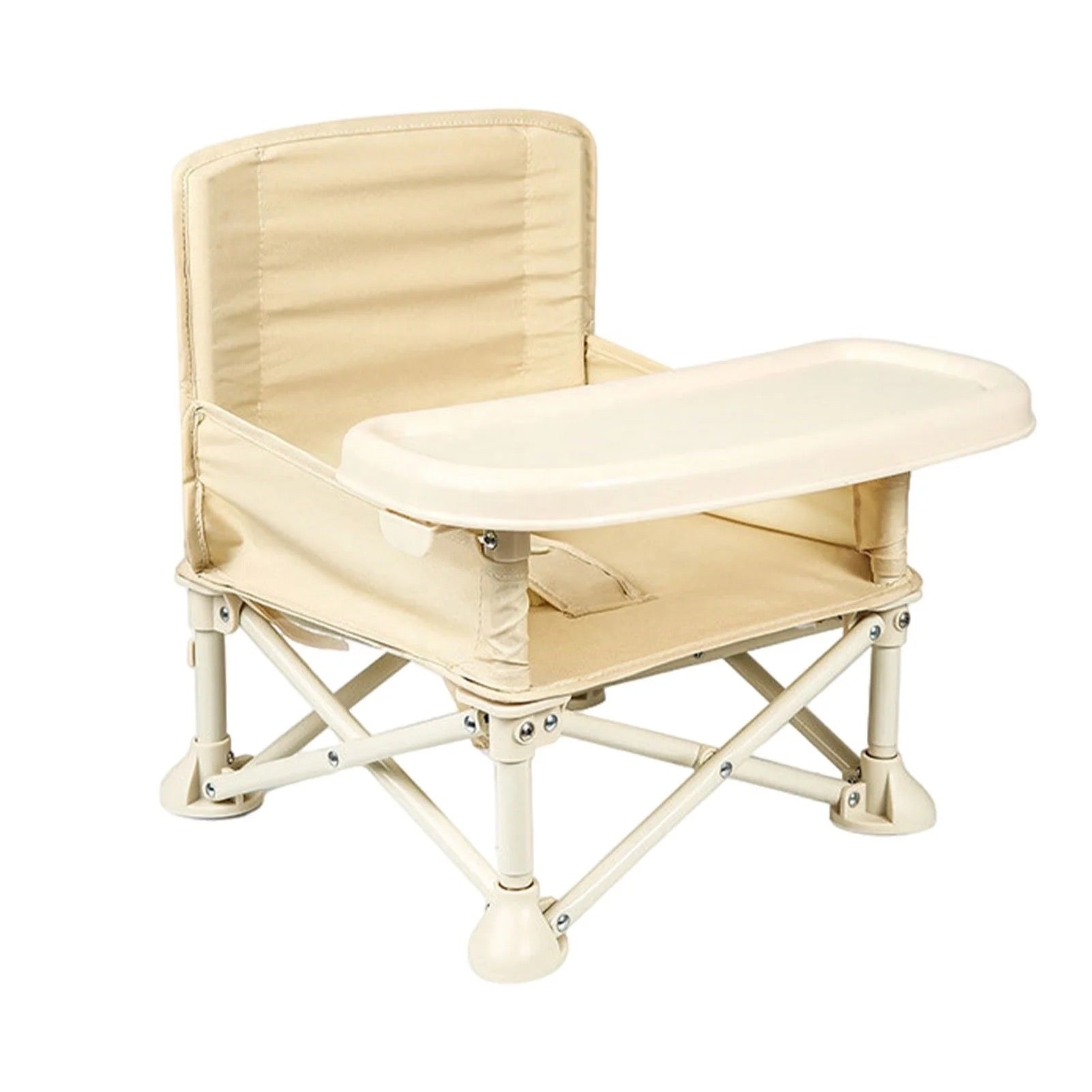 Baby & Toddler Portable Folding Travel & Activity Chair With Tray - Beige Color