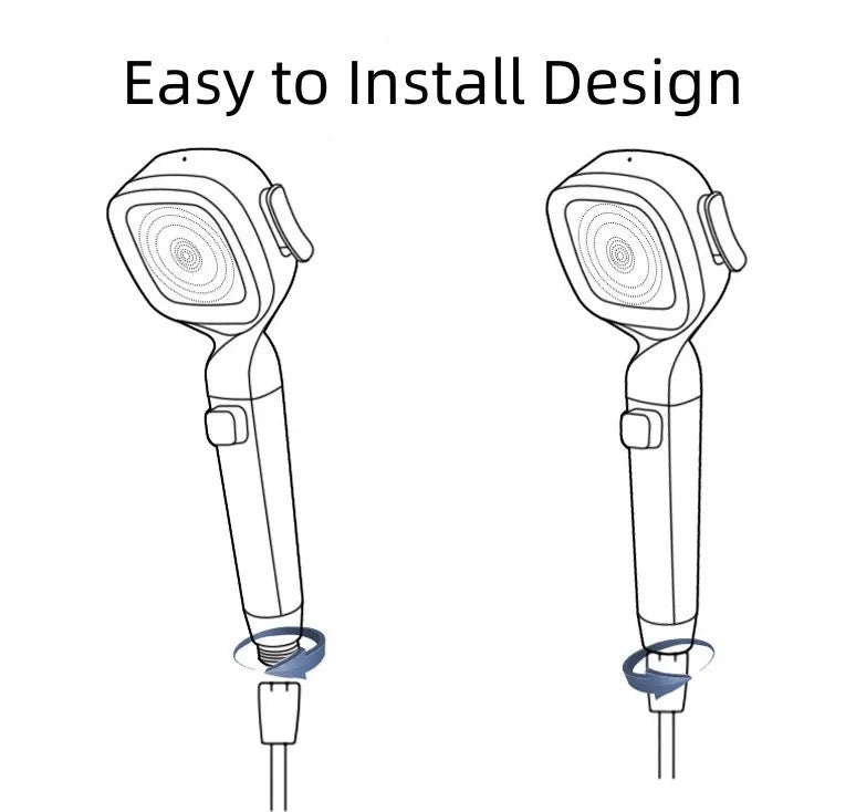 4 Modes High-Pressure Shower Head with an easy-to-install design