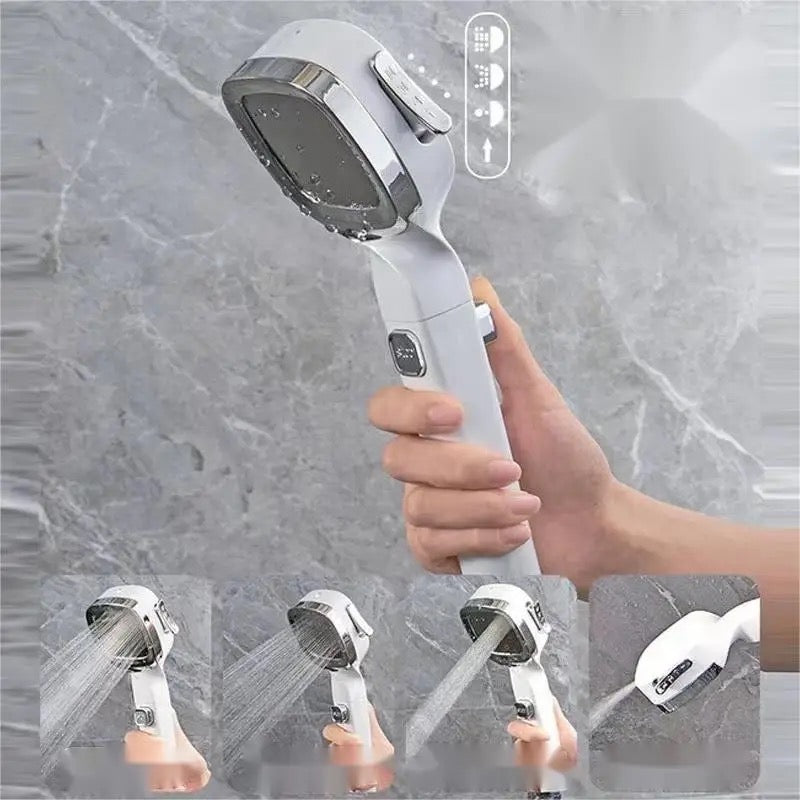 Someone holding a 4 Modes High-Pressure Shower Head