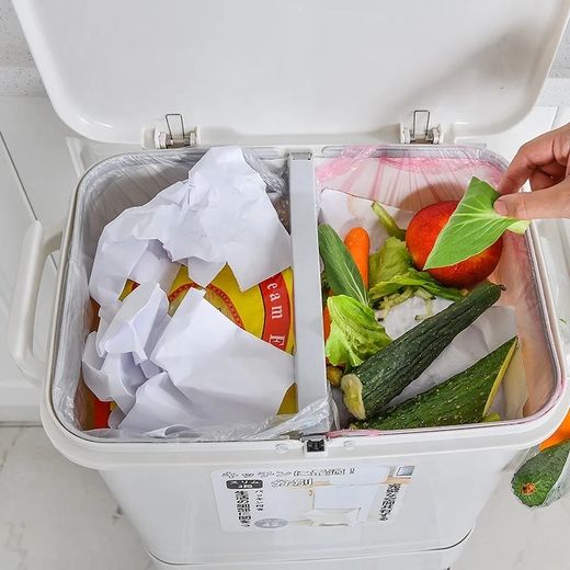 42L Large Garbage Trash Cans Kitchen Storage Vertical Waste Bin with Wheel