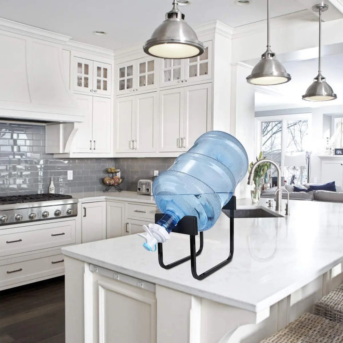 Water Bottle Dispenser Stand in kitchen