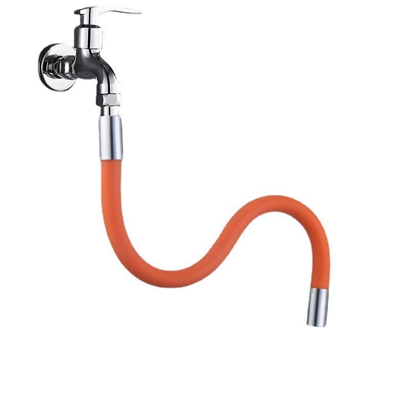 Showcasing Flexible Faucet Extender installed on a faucet 