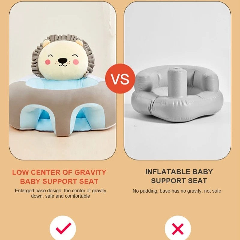 comparing  Baby Learning Sitting Support Pillow Chair with inflatable Baby Support Seat