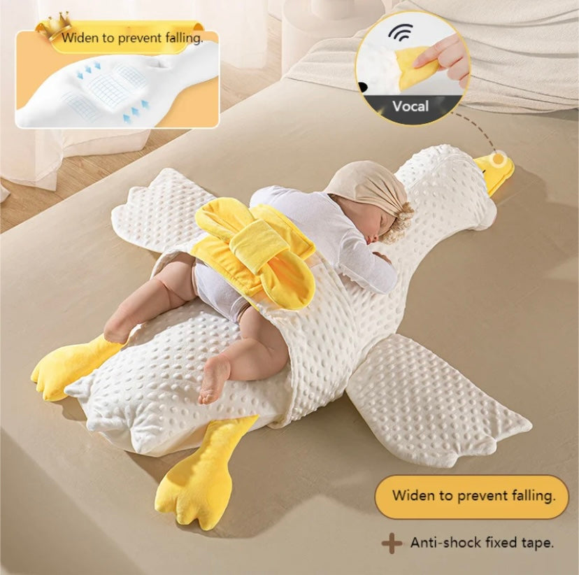 Baby Portable Bed Comfort Pillow Swan White Goose Cotton Thick