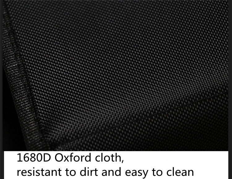 Close-up of a car trunk storage organizer box