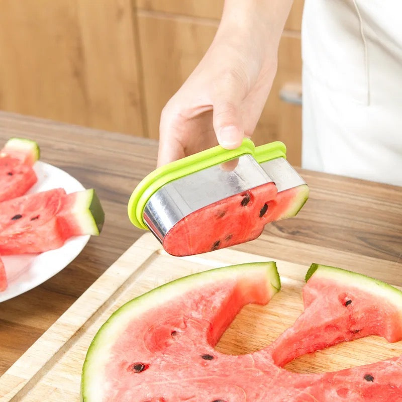 Creative Watermelon Slicer Ice Cream Popsicle Shape Cutter Mold Tool - Using Demo