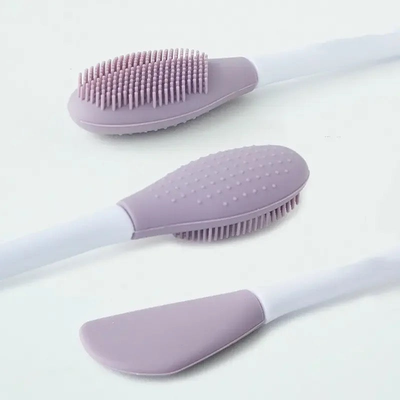 Showcasing their unique characteristics of Double-Head Facial Mask Brush - Brushes for DIY Mud Masks, Cleansing, and Skincare
