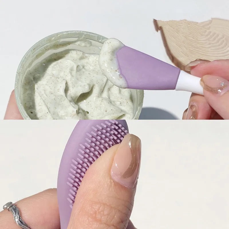 showcasing their unique characteristics of Double-Head Facial Mask Brush - Brushes for DIY Mud Masks, Cleansing, and Skincare