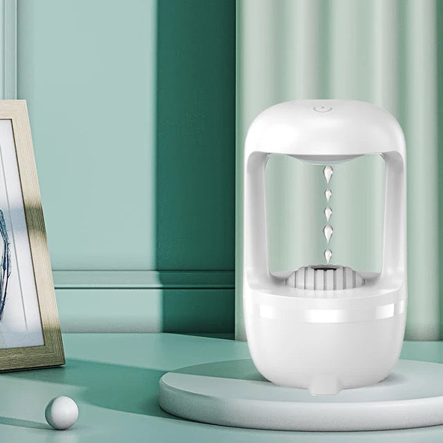 Anti-Gravity Water Drop Humidifie placed on a table