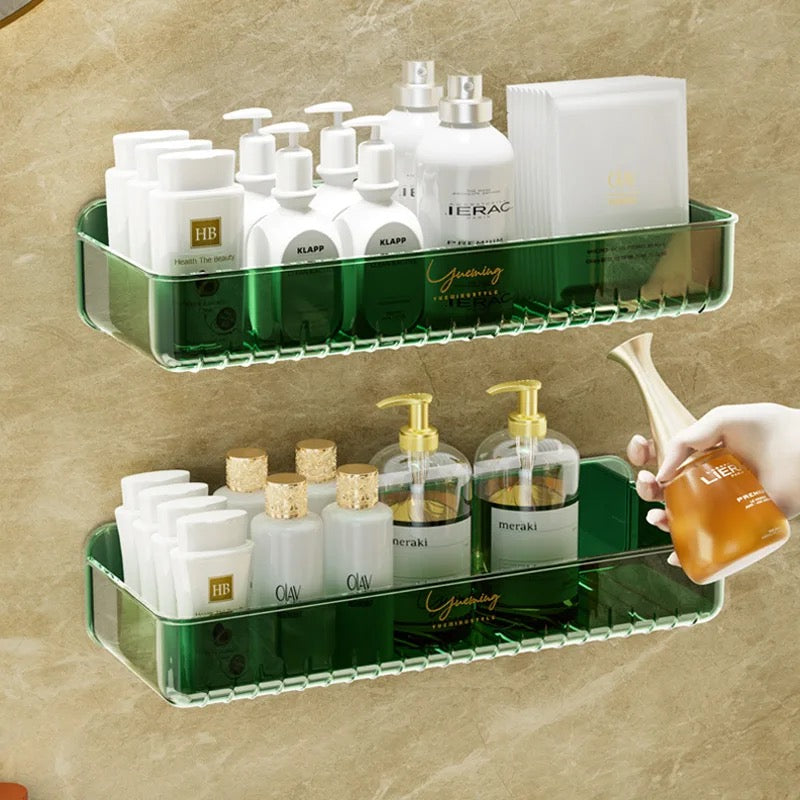 Toiletry Rack Bathroom Storage Rack - Wall-Mounted Organizer for Toiletries, Shampoo