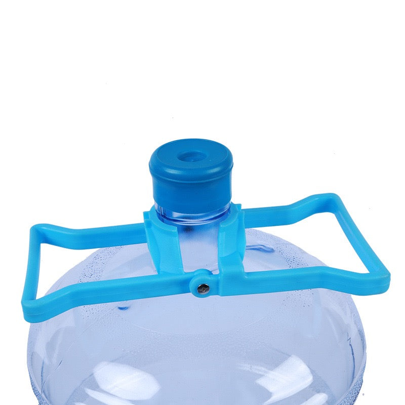 Water Can Bottle Lifter in blue color installed on a water bottle