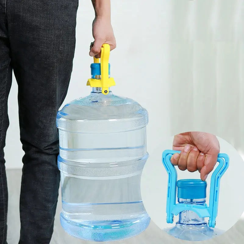 A person lifting a heavy Water can with help of Water Can Bottle Lifter