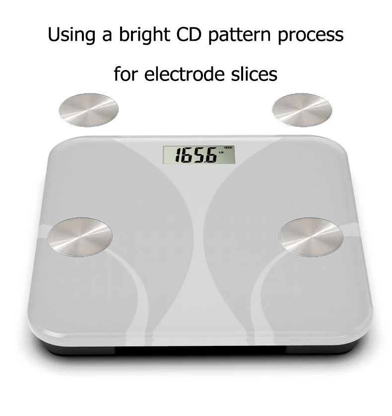 Bluetooth Body Fat Scale  portraying it's technical part