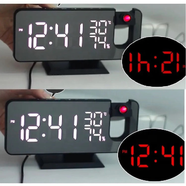 LED Projection Alarm Clock - Displaying projection feature