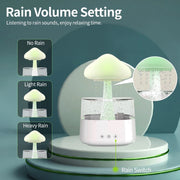 Rain Cloud Humidifier and Aromatherapy Diffuser showcasing rain volume adjustment