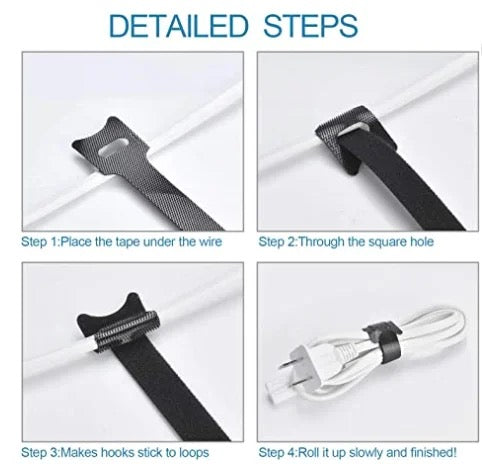 Reusable Wire and Cable Ties Strap - Instructions to use the product 