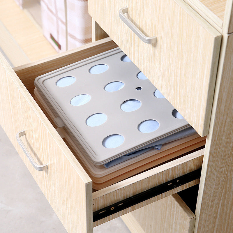 Wardrobe Clothes Stacking Organizer kept inside a drawer 