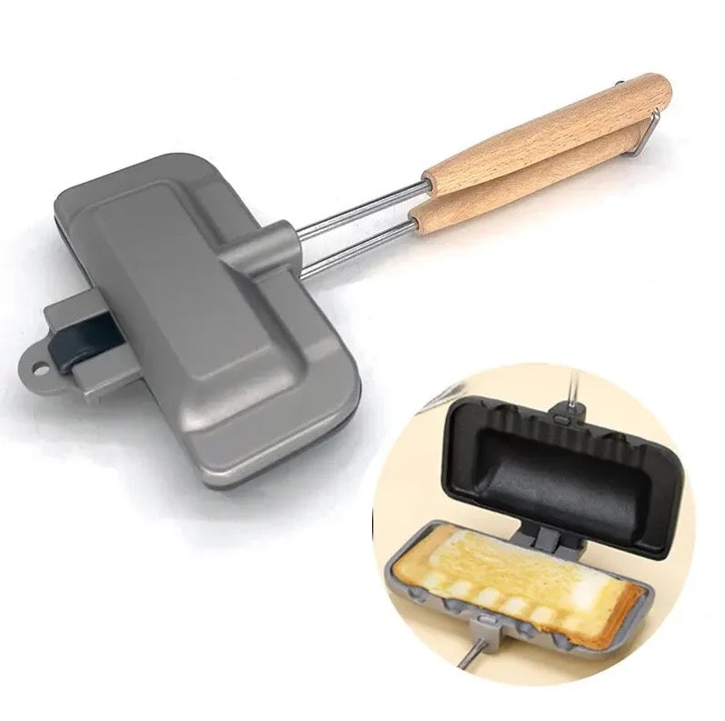 Double-Sided Breakfast Sandwich Maker - Non-Stick Frying Pan for Toasted Sandwiches, Pancakes, Omelets.