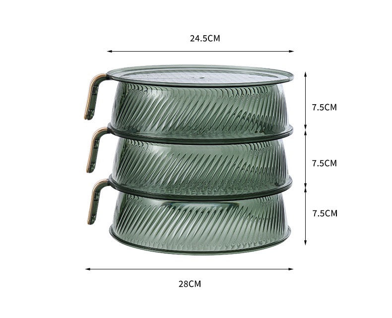 4 Layer Insulated Kitchen Space Saving Vegetable Fruits Platter Stackable Storage Rack - Size