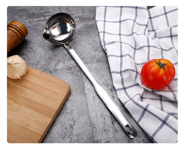 Stainless Steel Oil Separating Skimmer Spoon Stainless Steel Oil Separating Skimmer Spoon