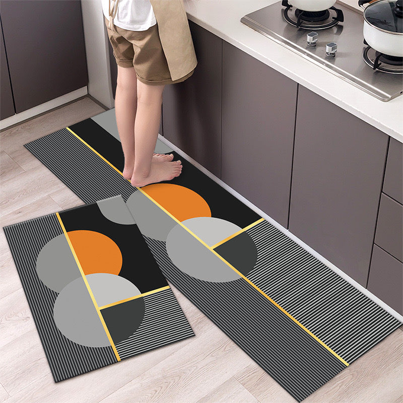 2 Pcs/Set Kitchen Floor Mat, Anti-Slip Super Absorbent Quick Dry Floor Mat 2 Pcs/Set Kitchen Floor Mat, Anti-Slip Super Absorbent Quick Dry Floor Mat