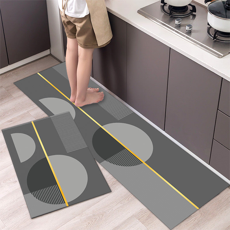 2 Pcs/Set Kitchen Floor Mat, Anti-Slip Super Absorbent Quick Dry Floor Mat 2 Pcs/Set Kitchen Floor Mat, Anti-Slip Super Absorbent Quick Dry Floor Mat