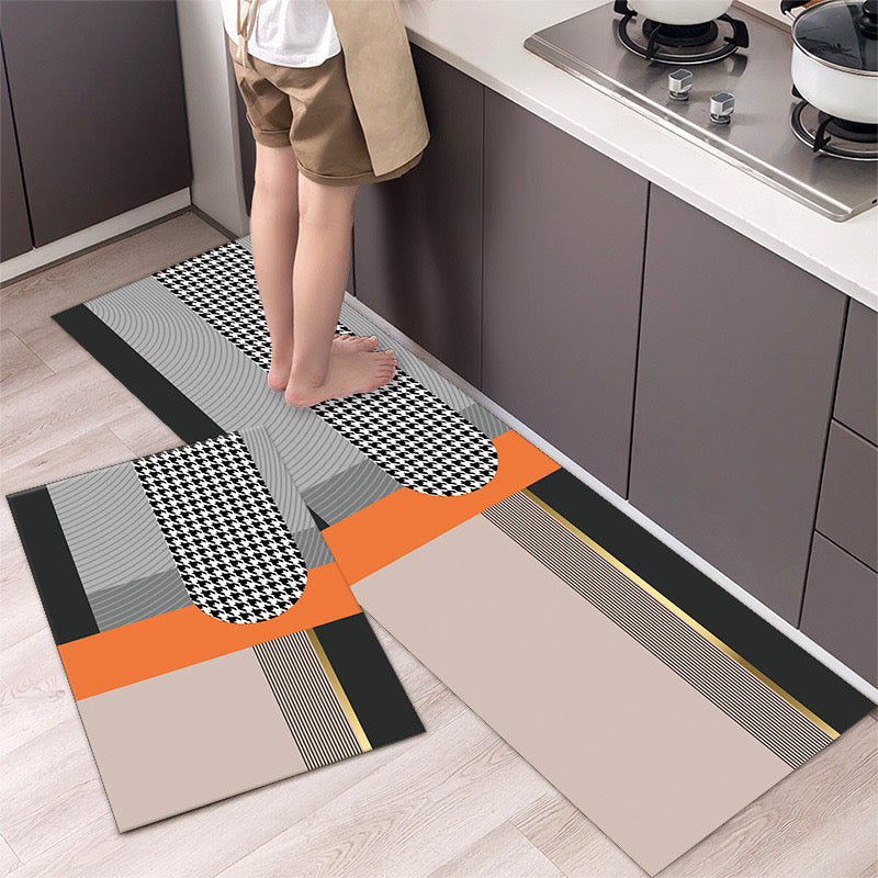 2 Pcs/Set Kitchen Floor Mat, Anti-Slip Super Absorbent Quick Dry Floor Mat 2 Pcs/Set Kitchen Floor Mat, Anti-Slip Super Absorbent Quick Dry Floor Mat