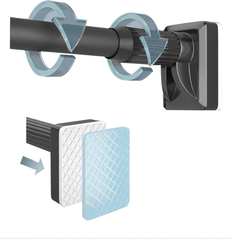 Image displaying wall mount bracket and sticker of Extendable Tension Rod