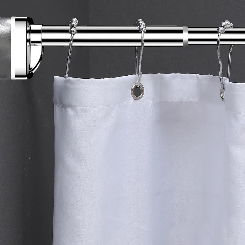 Showcasing Extendable Tension Rod with curtain installed on it