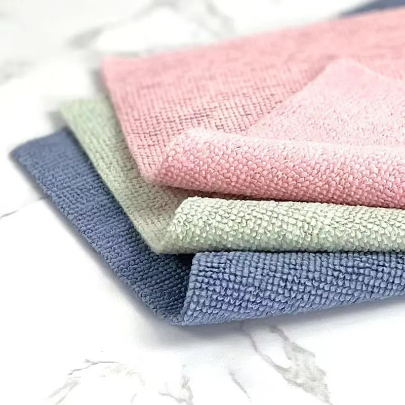 Different colors of Reusable Microfiber Cloth, Water Oil Absorbent Dish Cloth Towel