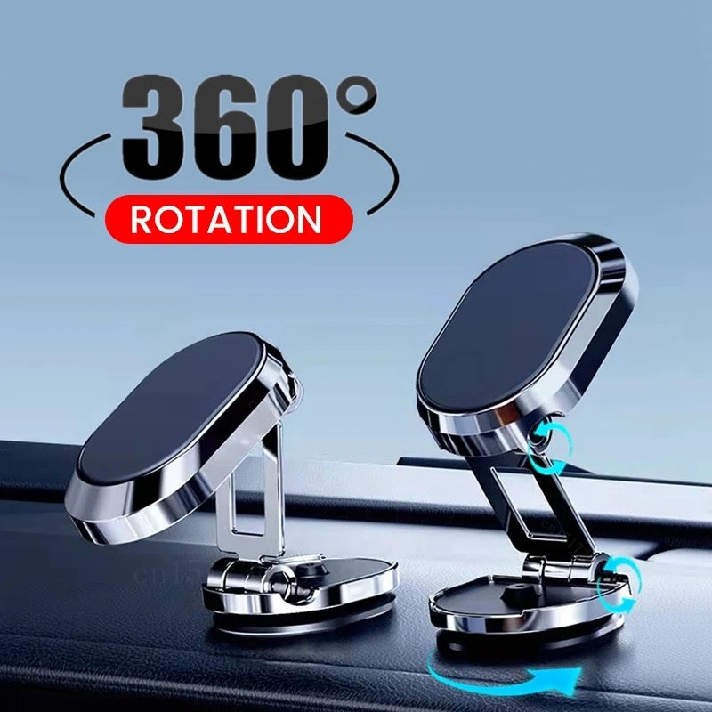 2 Pieces of 360° Car Mobile Phone Holder mounted on dashboard of a car