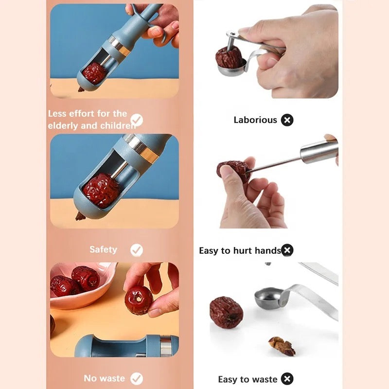 One-Hand Operation Date Fruit Pitter Tool One-Hand Operation Date Fruit Pitter Tool