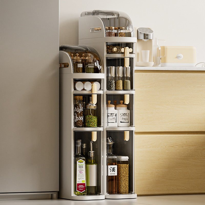 Narrow Slim Gap Tower Bathroom Floor Cabinet Organizer placed in the room