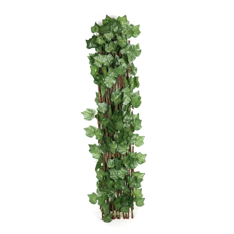 Showcasing fully folded Artificial leaf fence
