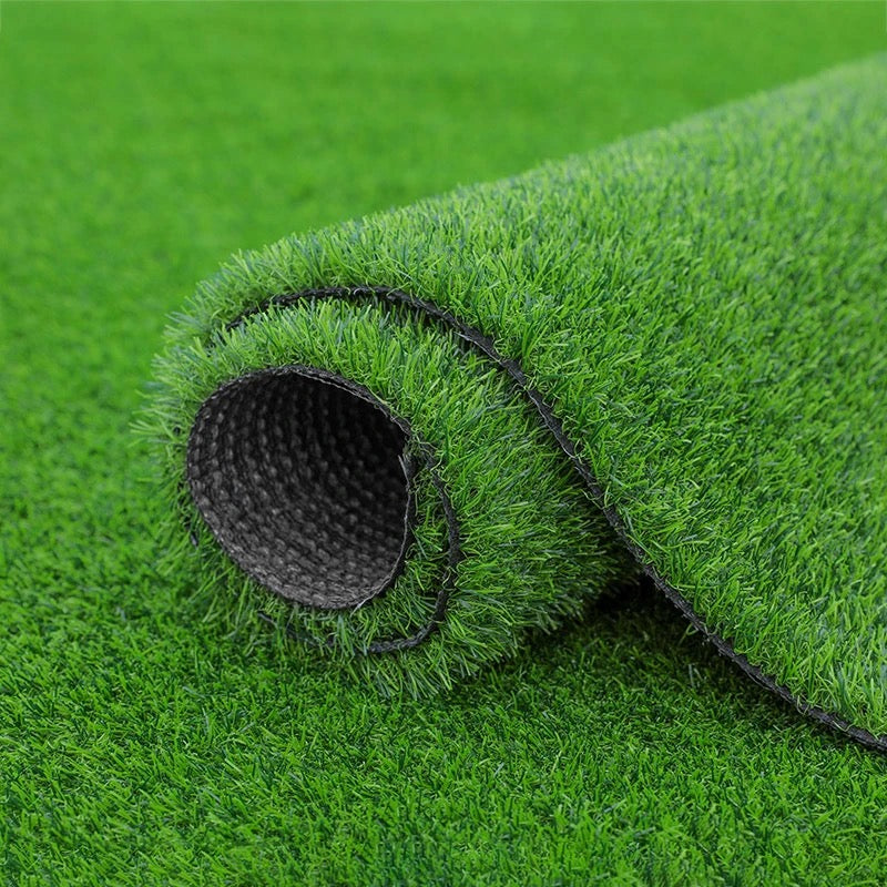 Showcasing Artificial Grass Carpet partially folded 