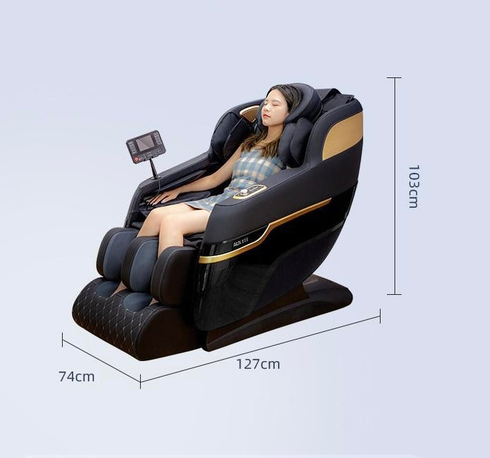 Showcasing a person sitting on Full Body Electric Massage Sofa with its size 