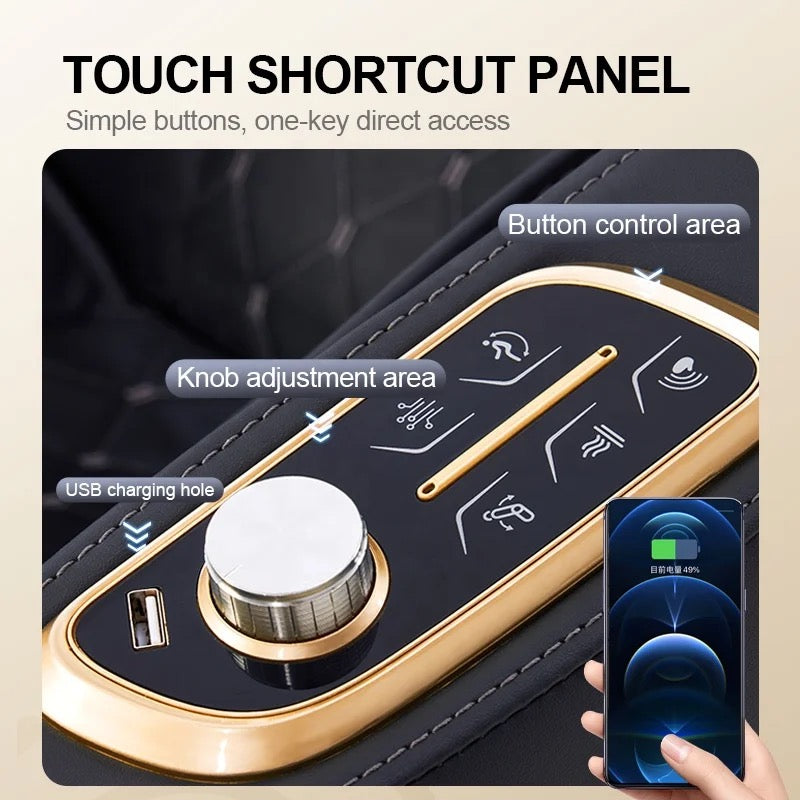 Showcasing the Touch Shortcut Panel of Full Body Electric Massage Sofa