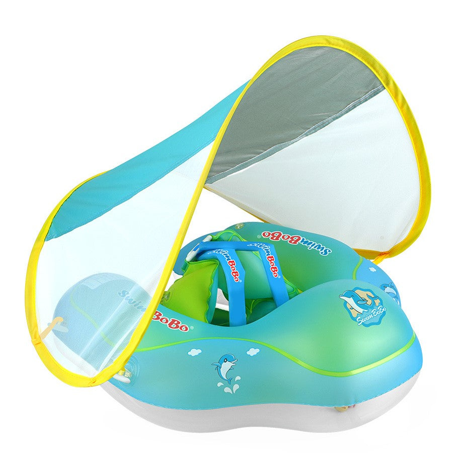 Inflatable Baby Activity Float Inflatable Baby Swimming Float with Canopy
