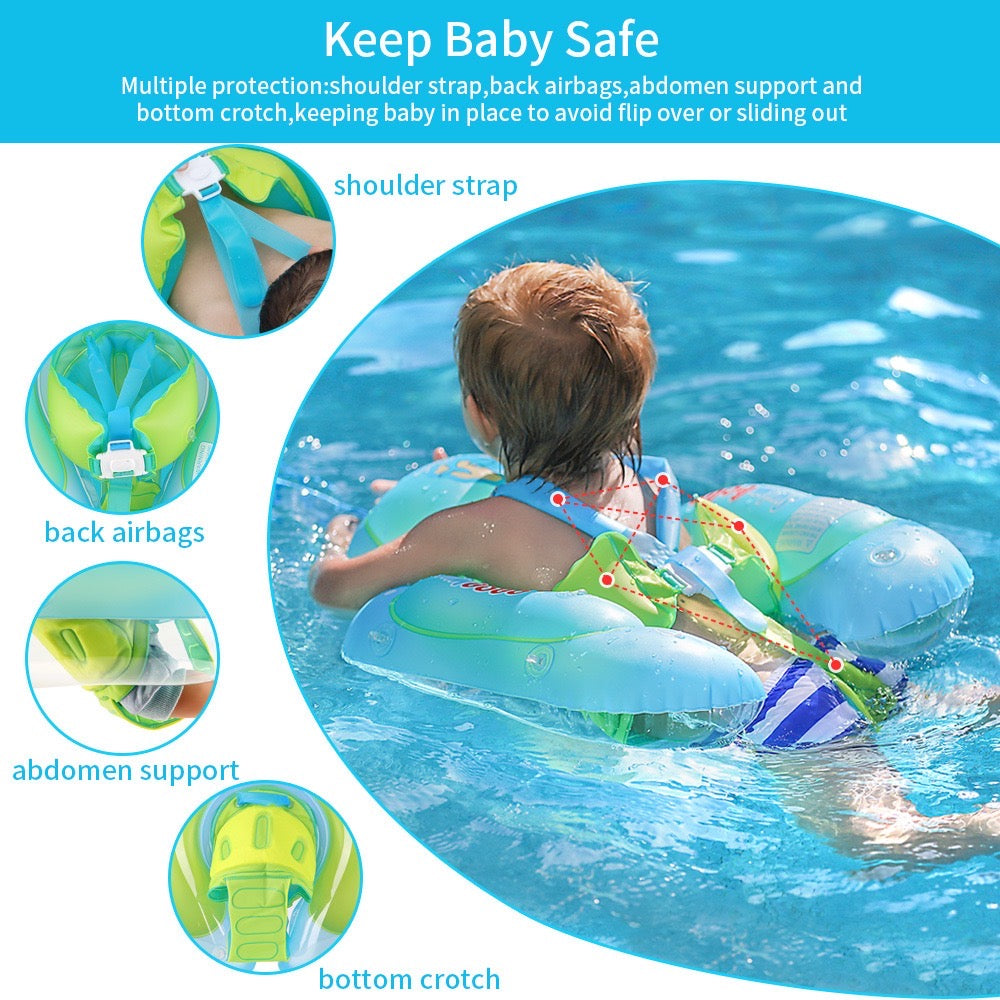 Inflatable Baby Activity Float Inflatable Baby Swimming Float with Canopy