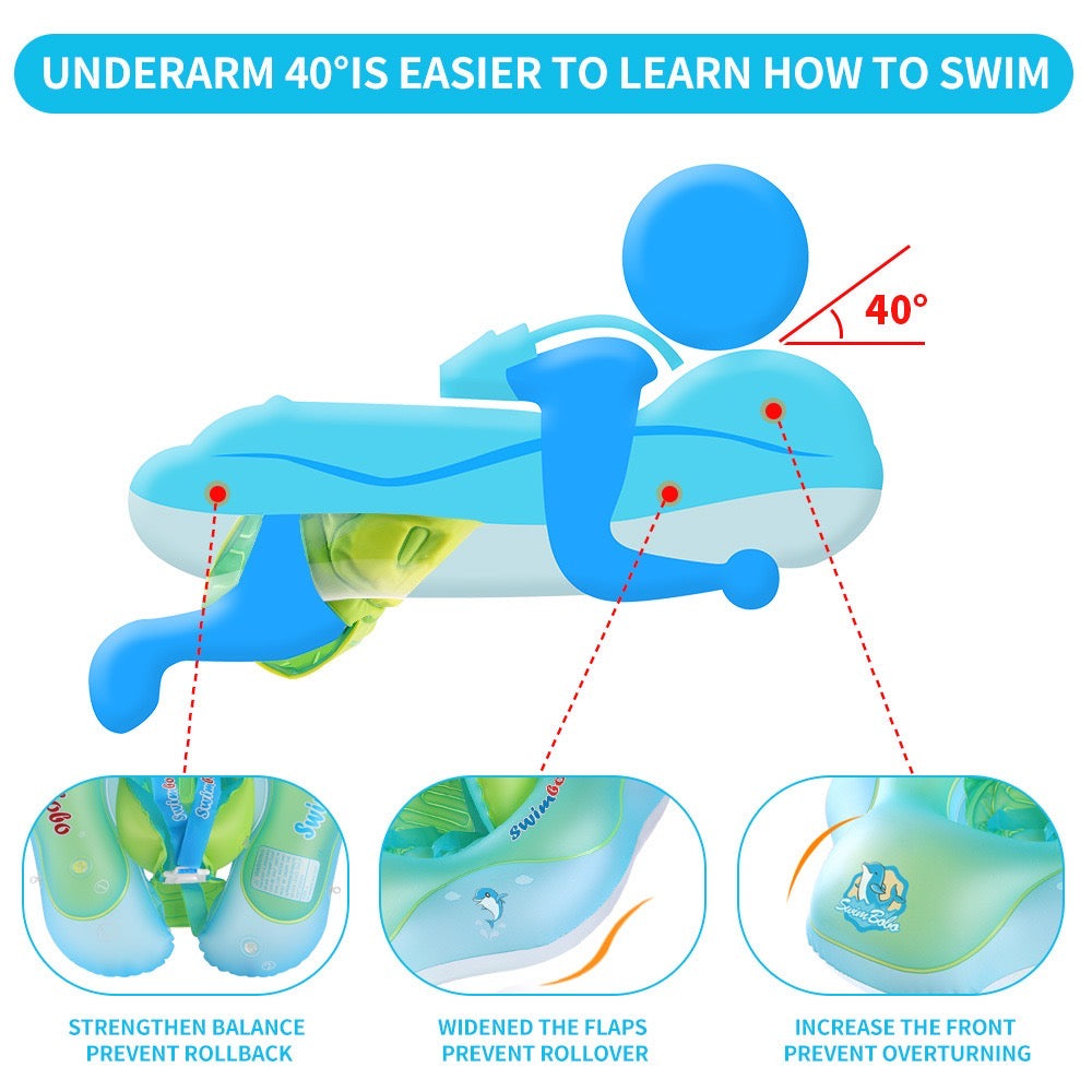 instruction how to use Inflatable Baby Swimming Float