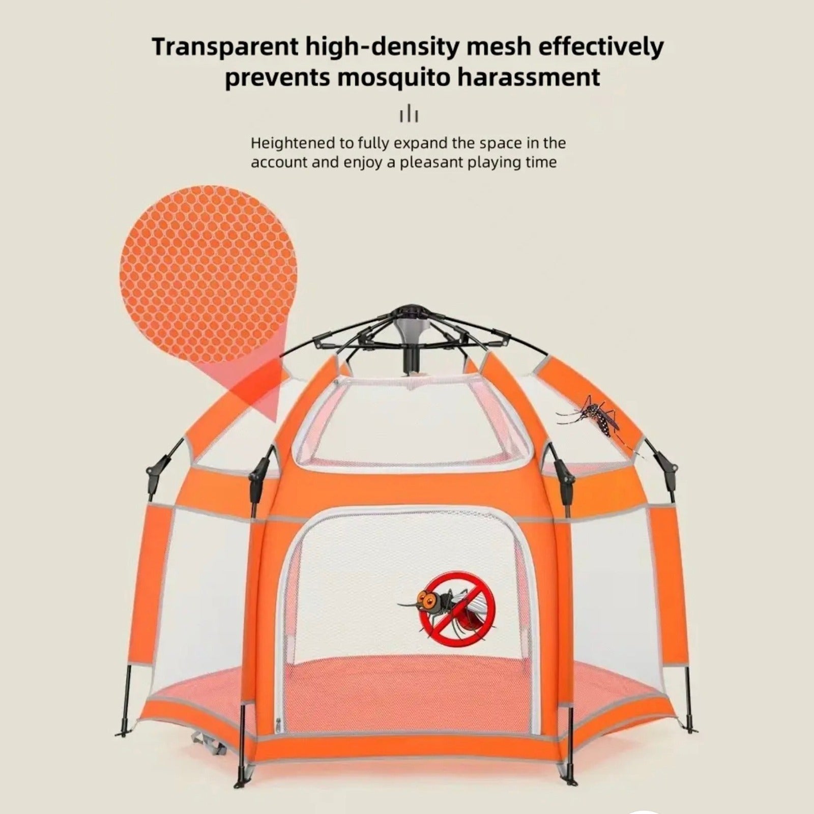 Mesh Detailing of Indoor & Outdoor Kids Playhouse.