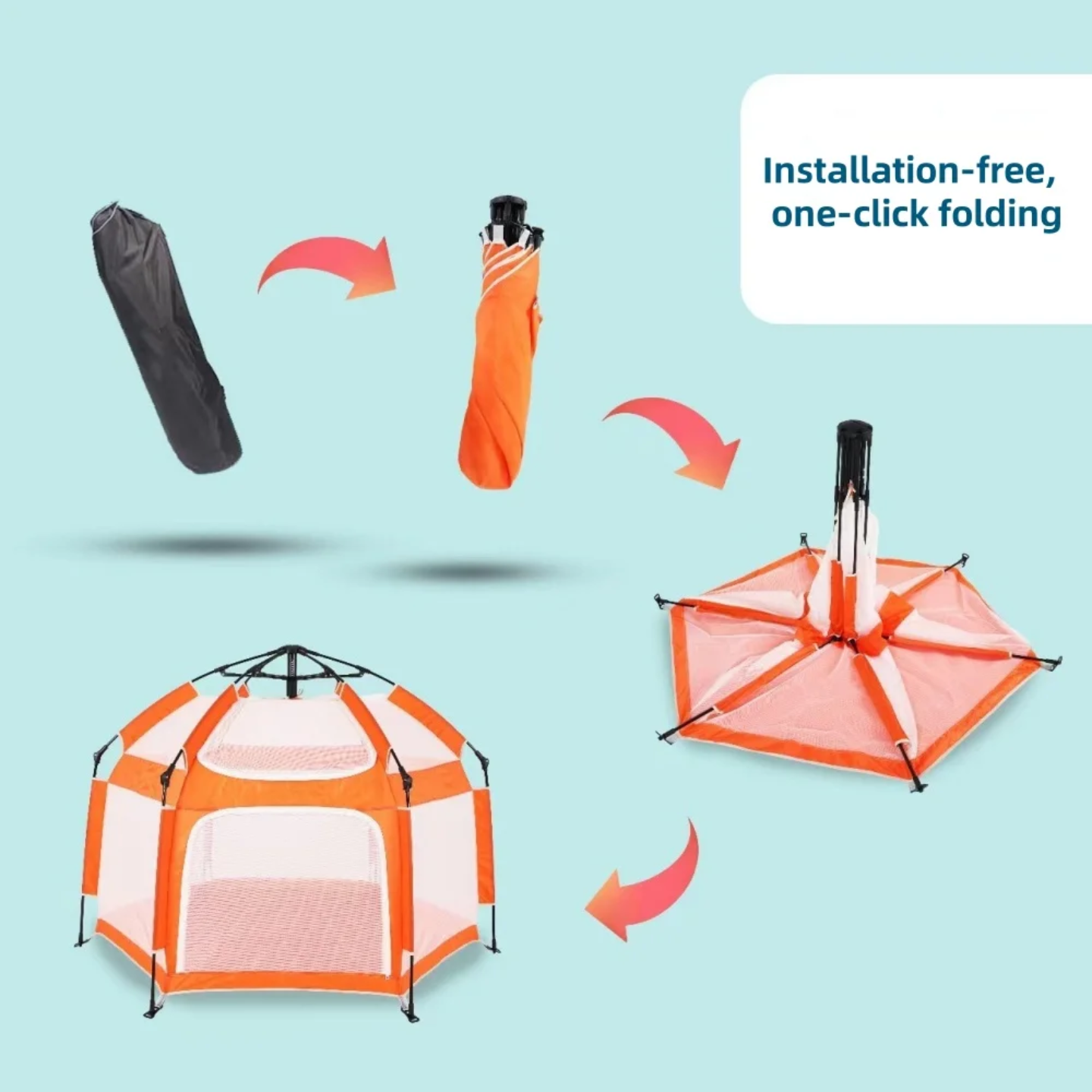 Installation step of Indoor & Outdoor Kids Playhouse.