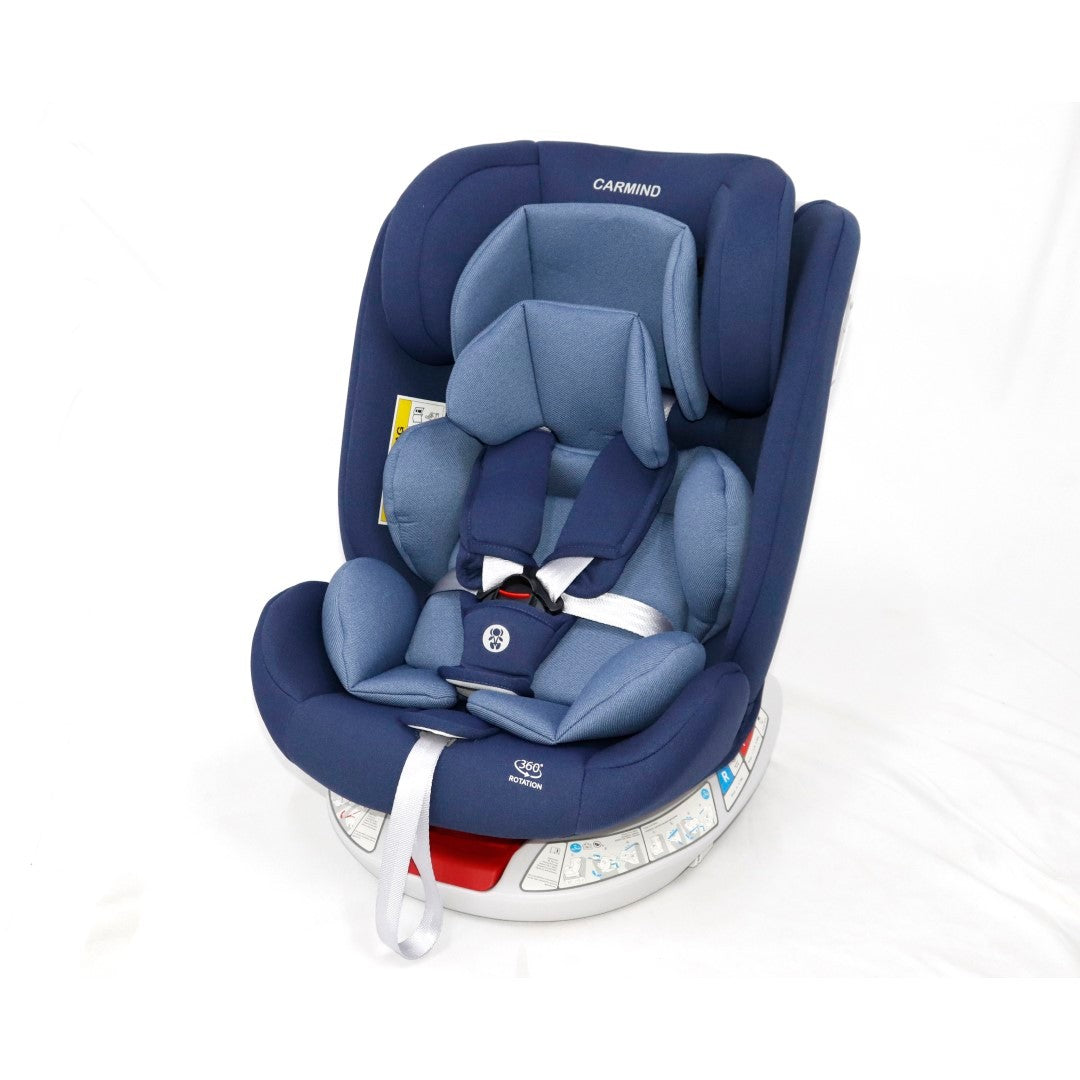 A Blue Infant Car Seat.