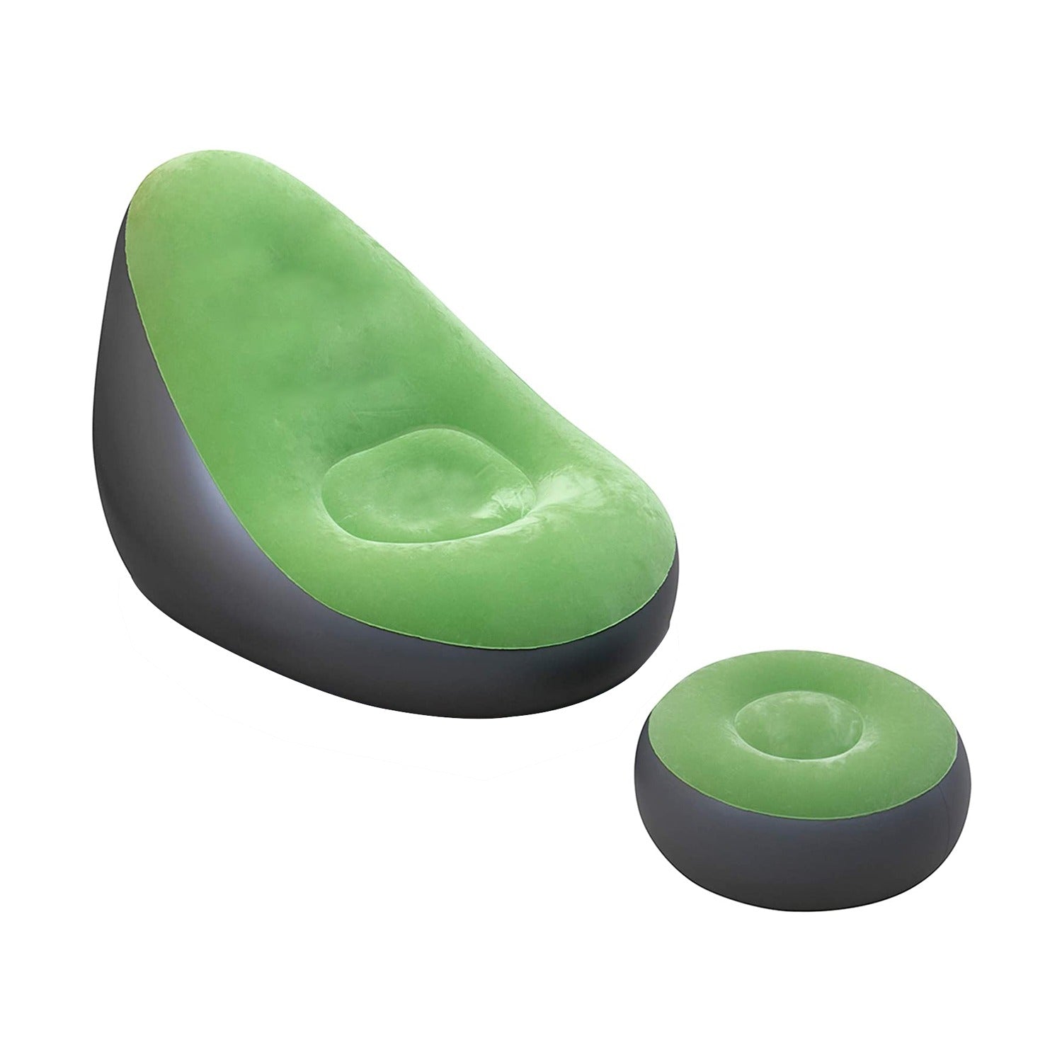 A Inflatable Sofa Chair with Foot Stool.