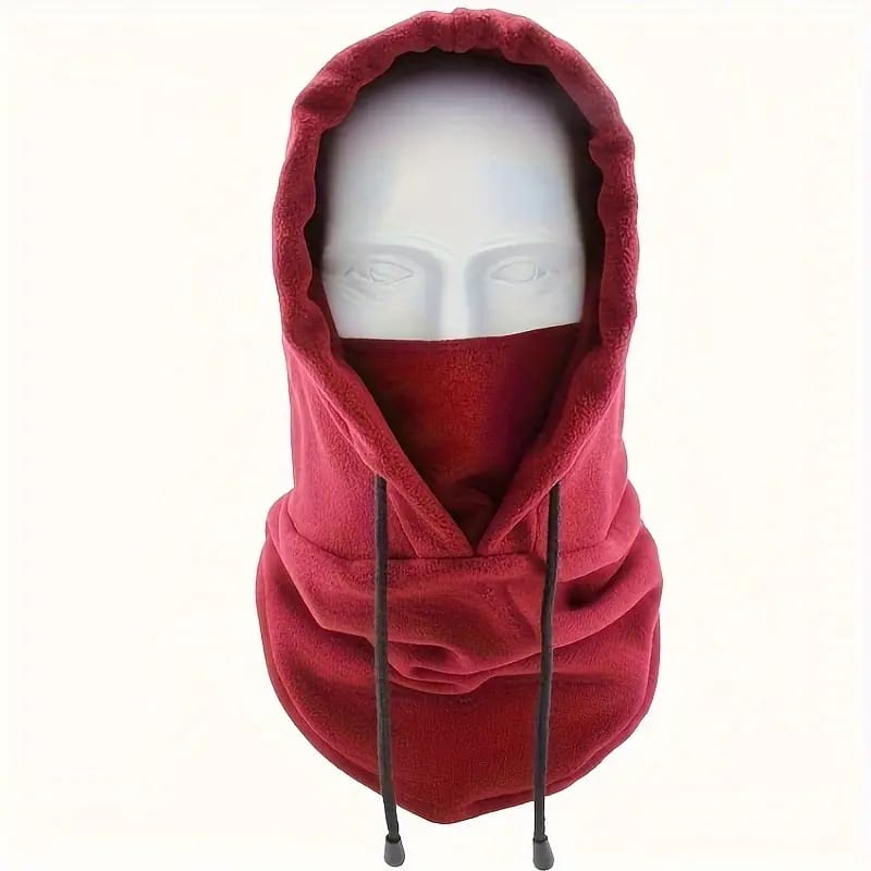 Insulated Thermal Windproof Balaclava Face Mask in  burgundy