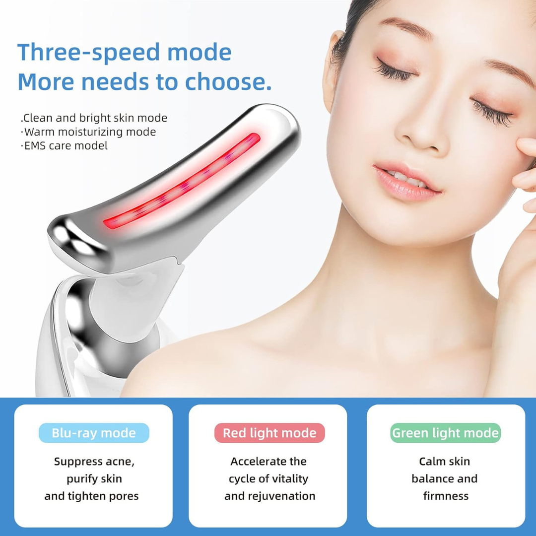 A woman is demonstrating the three speed mode of Intense Pulsed Light Wrinkle Reducing Instrument.