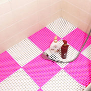 Interlocking Non-Slip Bathroom Mat floored in a bathroom.