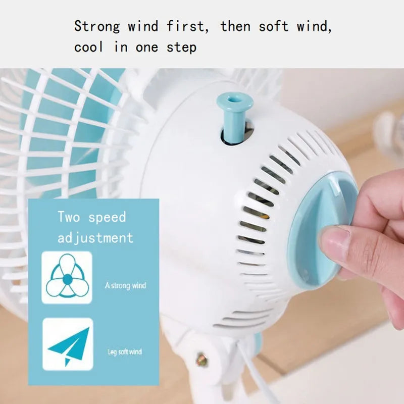 A Person is Operating JIHAM 8-Inch Table & Clip Fan.