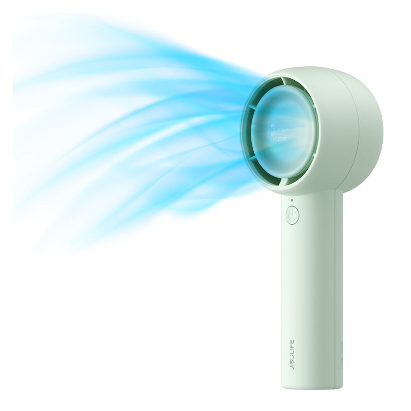 JisuLife Handheld Fan Life5 with airflow on a white background