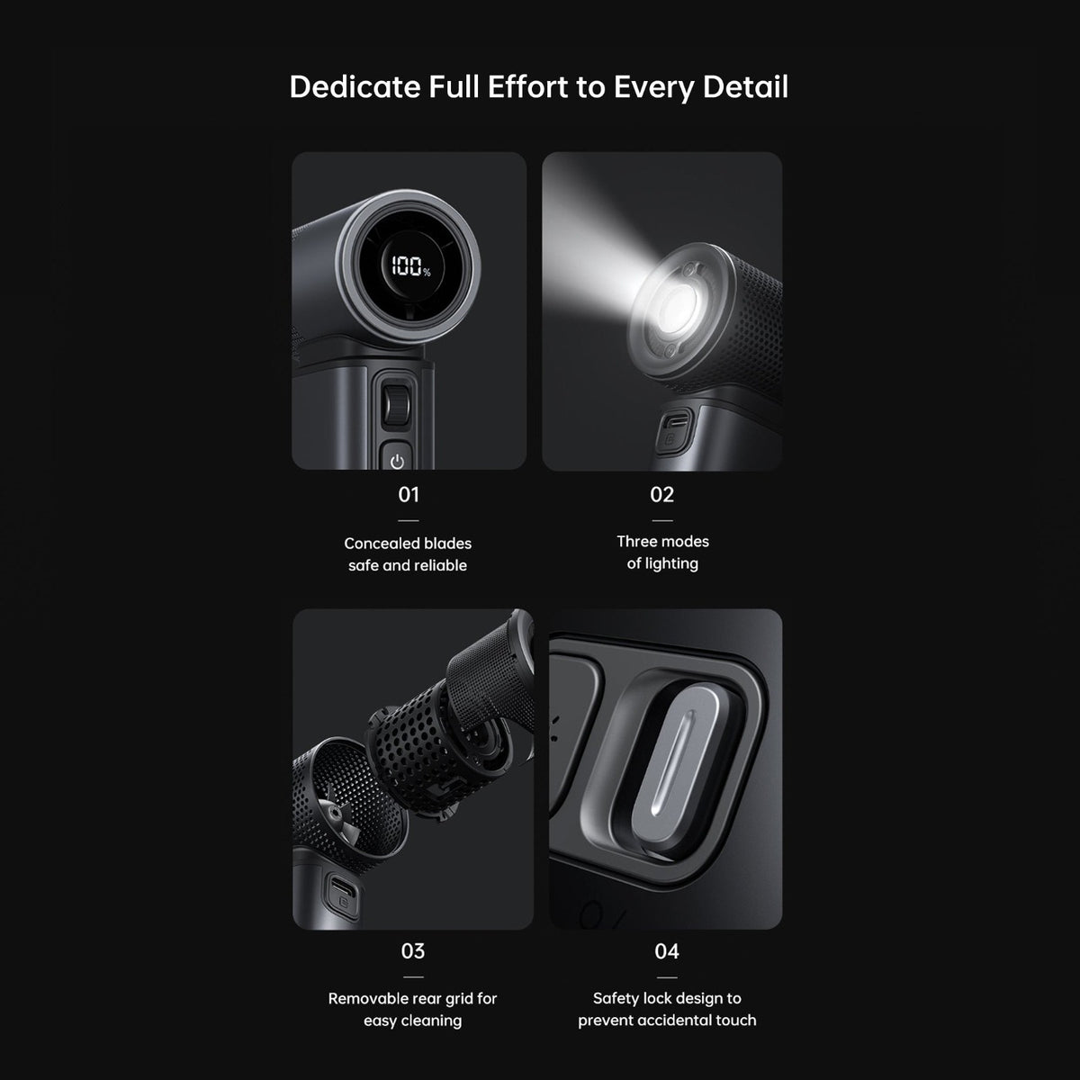 Parts Details Of JisuLife Handheld Fan Ultra2.